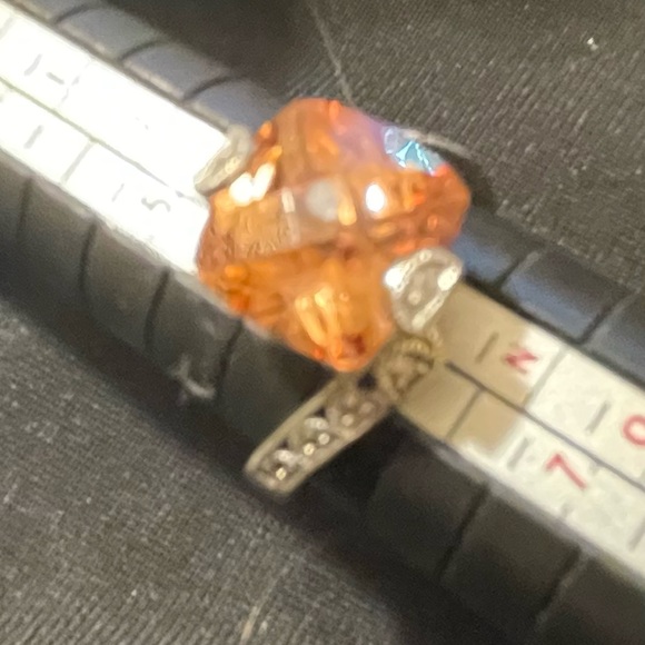 CZ topaz ring size 6 - Picture 6 of 7